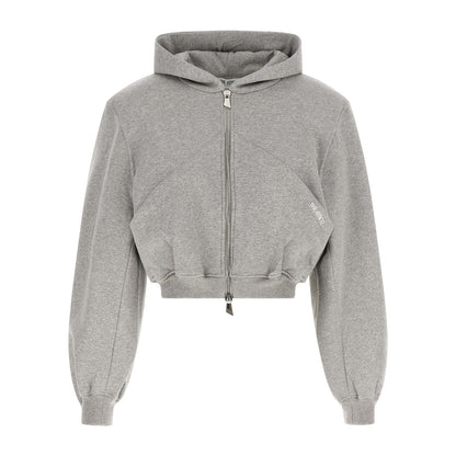 The Attico Gray Cotton Sweatshirt