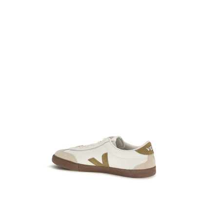 Veja Beige Calf Leather Bos Taurus Athletic Sneakers