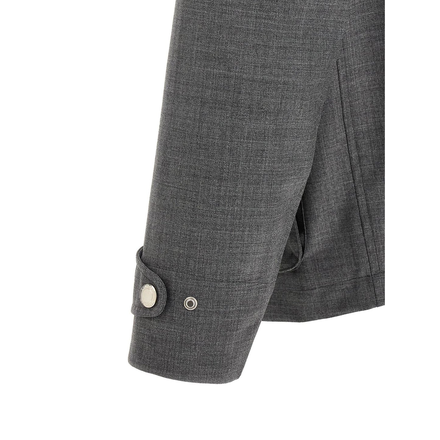 Brunello Cucinelli Gray Virgin Wool Full-Length Jacket