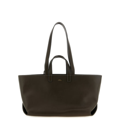 A.P.C. Brown Cowhide Tote Bag