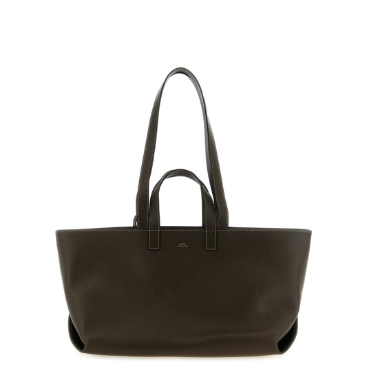 A.P.C. Brown Cowhide Tote Bag