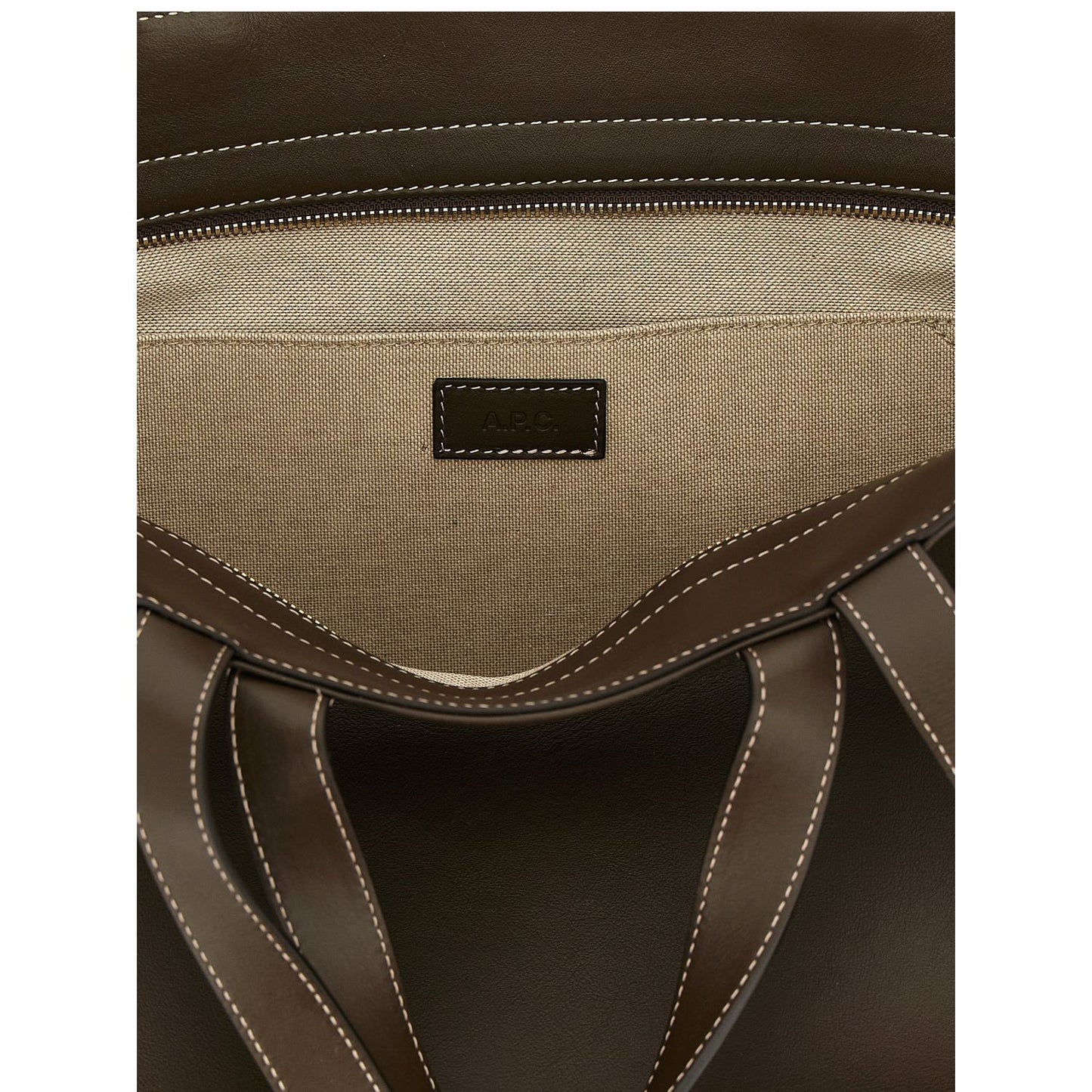 A.P.C. Brown Cowhide Tote Bag