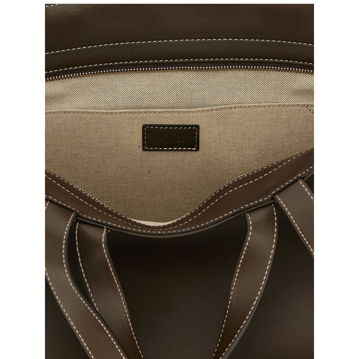 A.P.C. Brown Cowhide Tote Bag