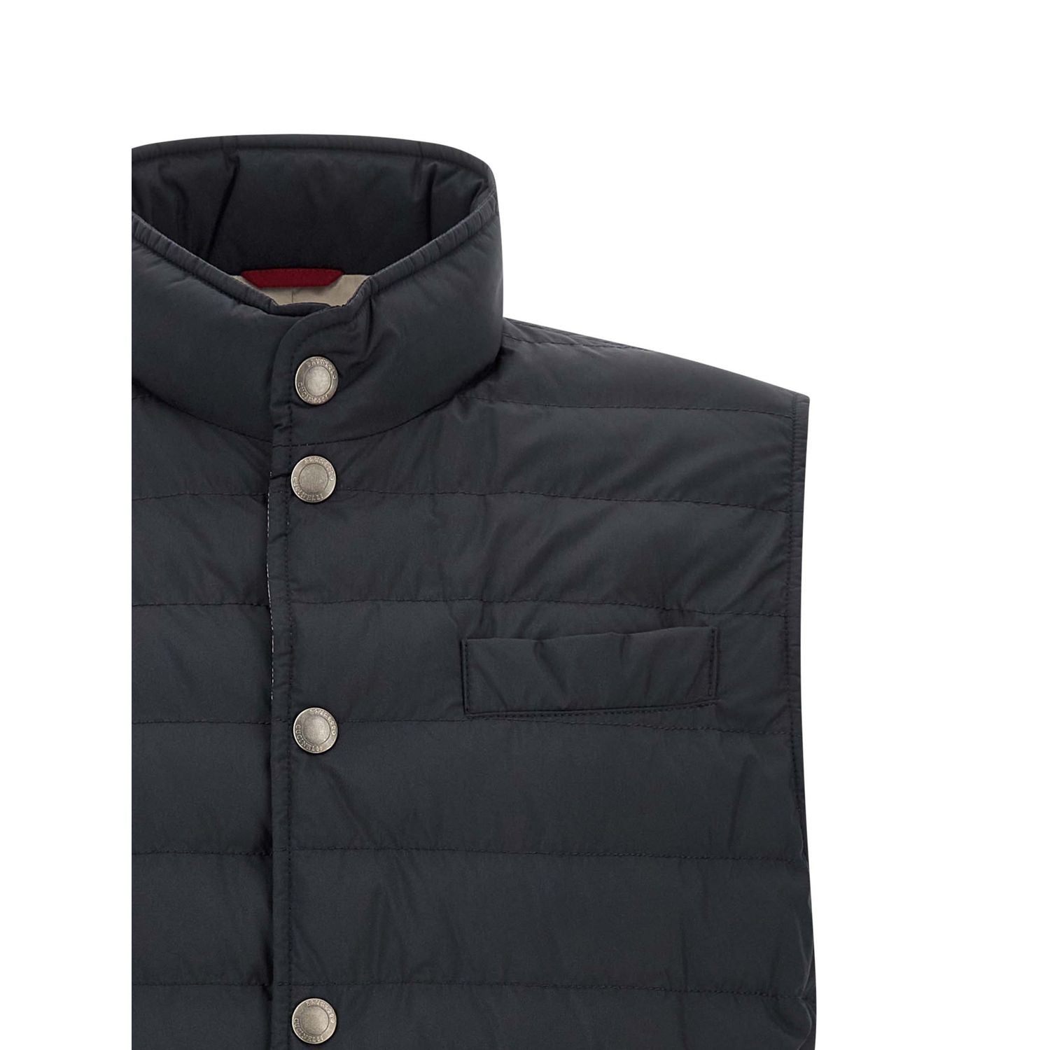 Brunello Cucinelli Blue Polyester Sleeveless Jacket