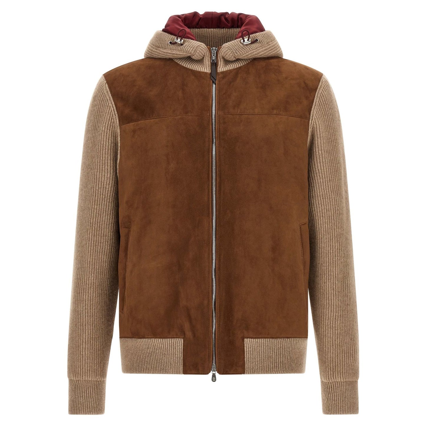 Brunello Cucinelli Brown Lamb Leather Bomber