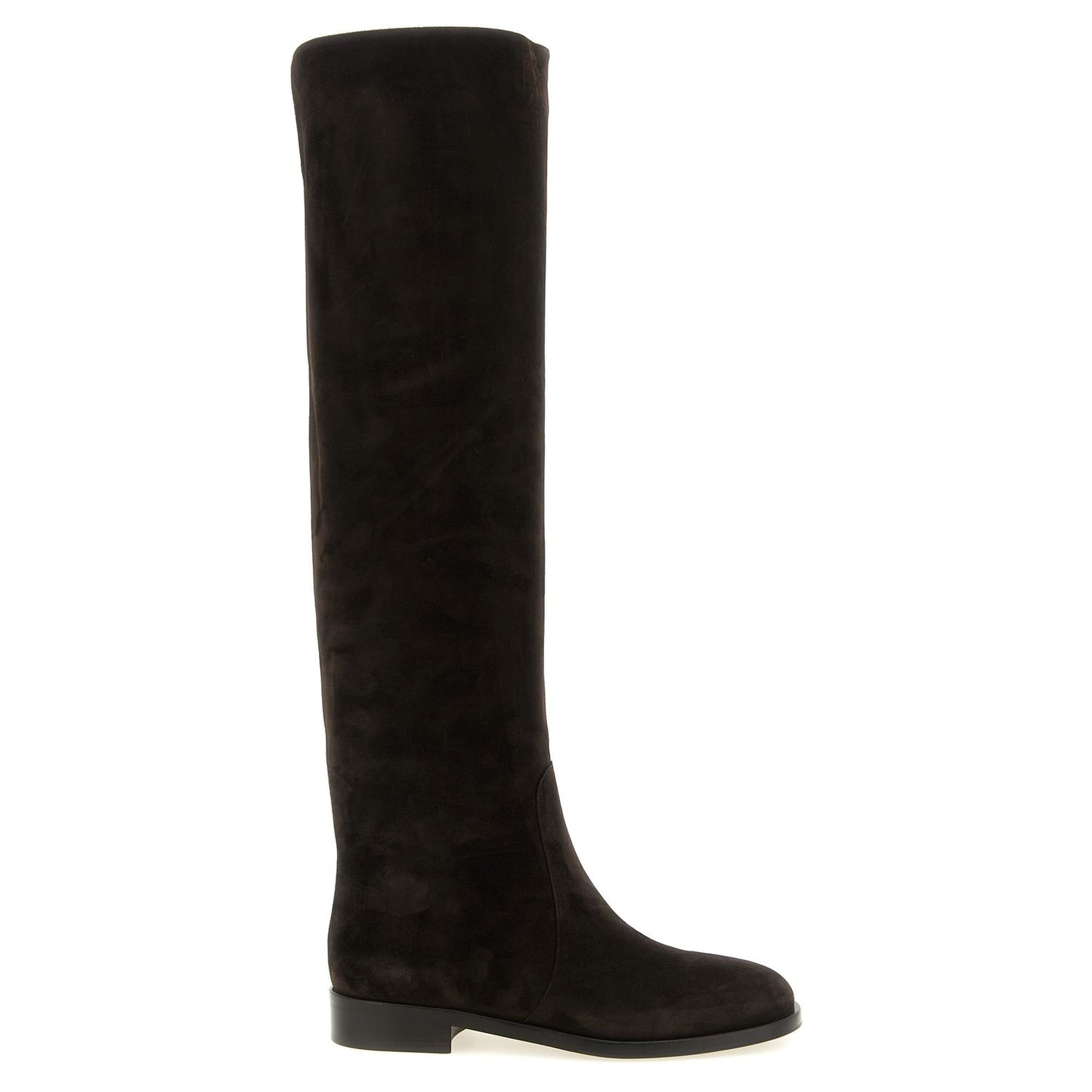 Gianvito Rossi Brown Suede Leather Over The Knee
