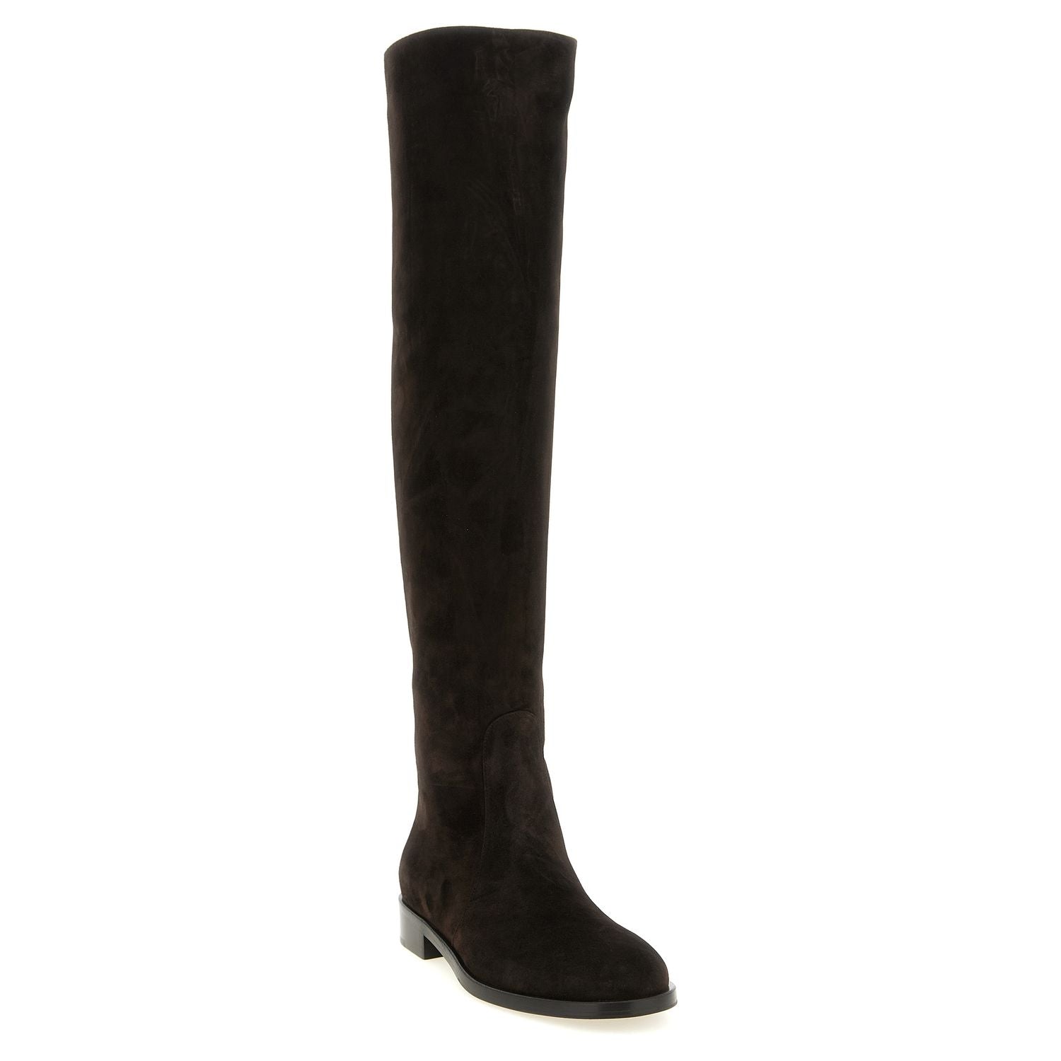 Gianvito Rossi Brown Suede Leather Over The Knee