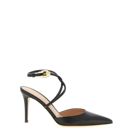 Gianvito Rossi Black Lamb Leather High Heel Pumps