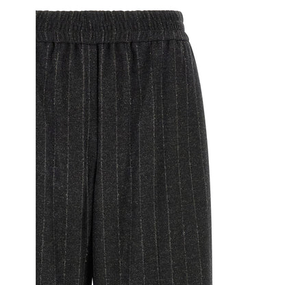 Brunello Cucinelli Gray Virgin Wool Casual Pants