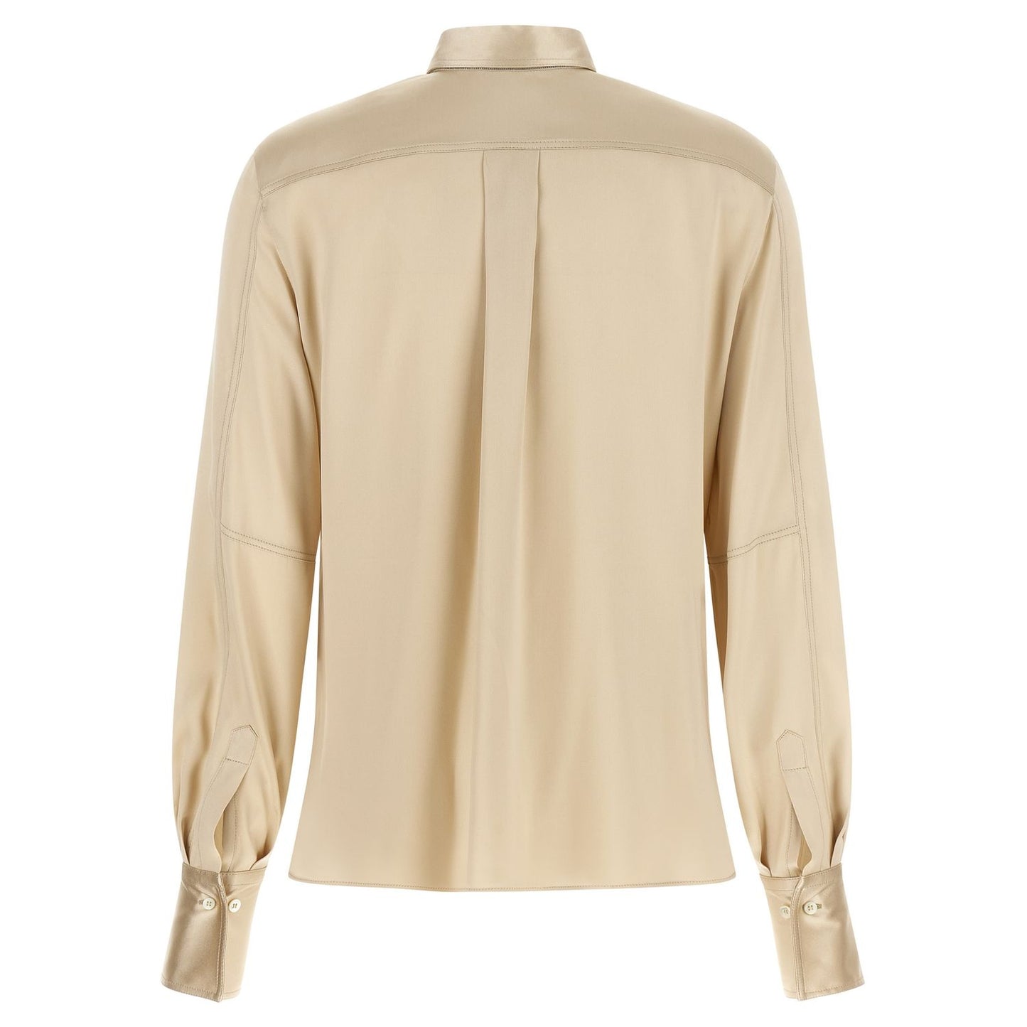 Brunello Cucinelli Beige Silk Blouse