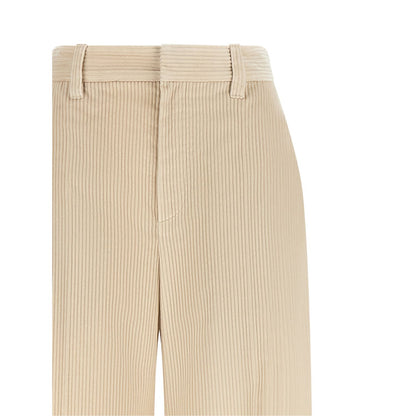 Brunello Cucinelli Beige Cotton Casual Pants