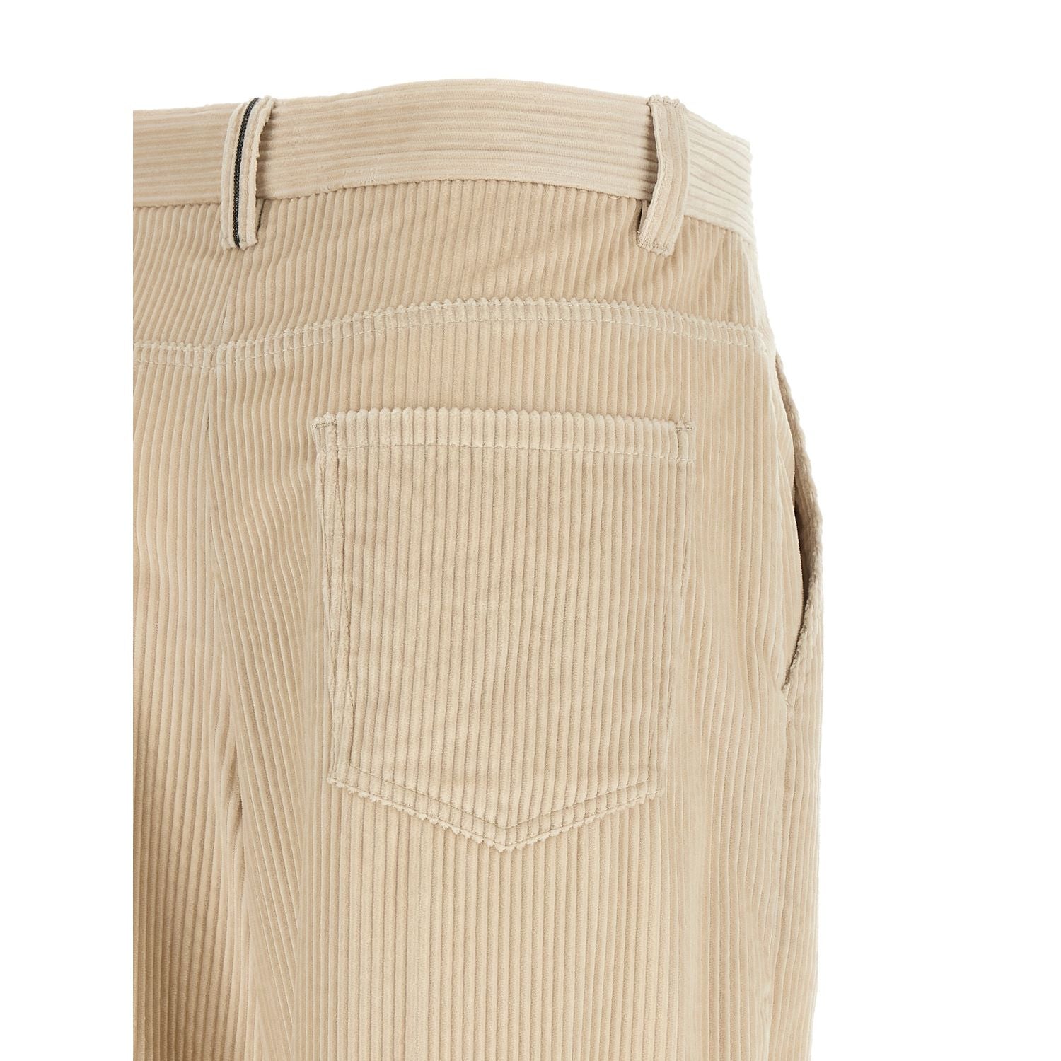 Brunello Cucinelli Beige Cotton Casual Pants