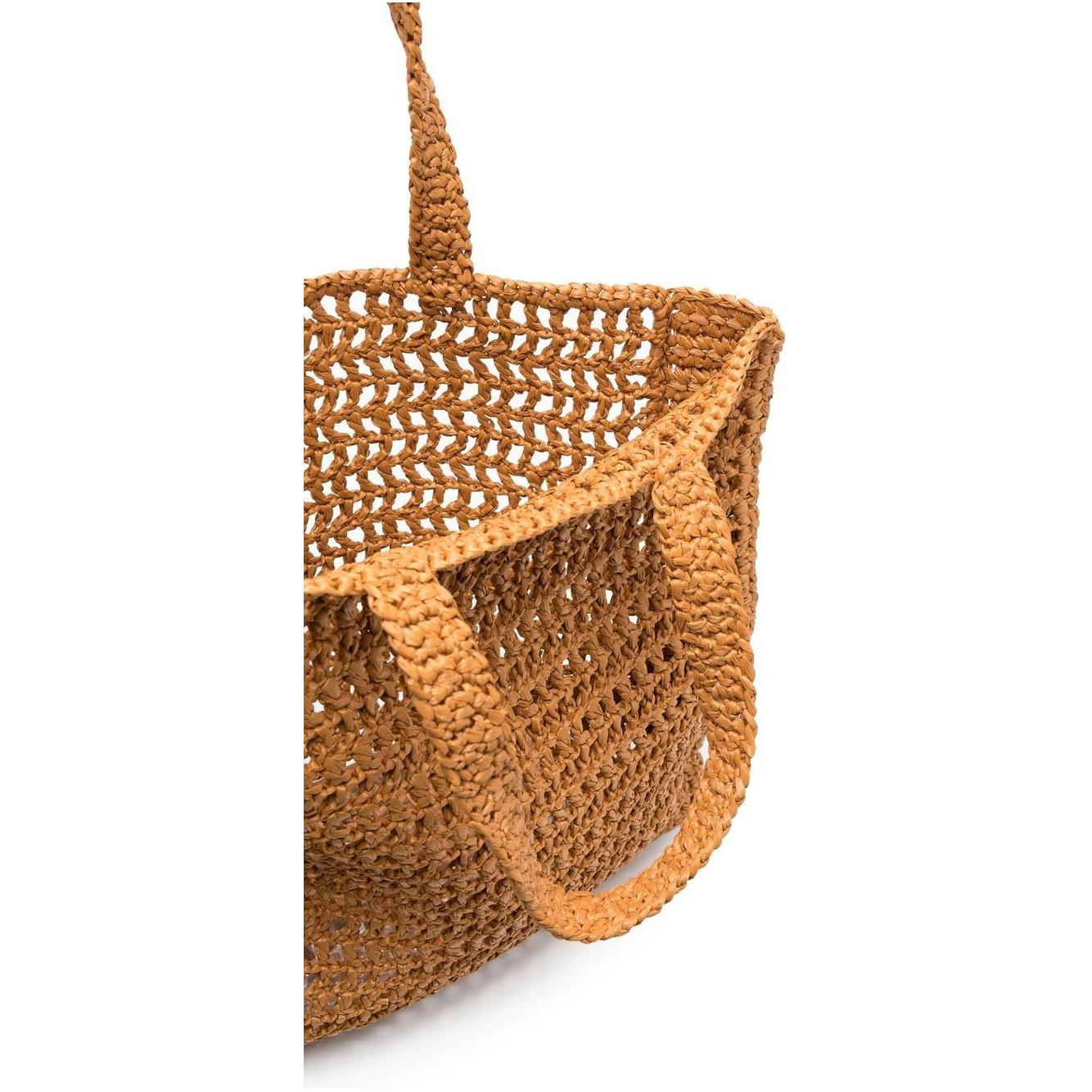 CHICA Naxos woven raffia tote Bag Brown Handbag Chica