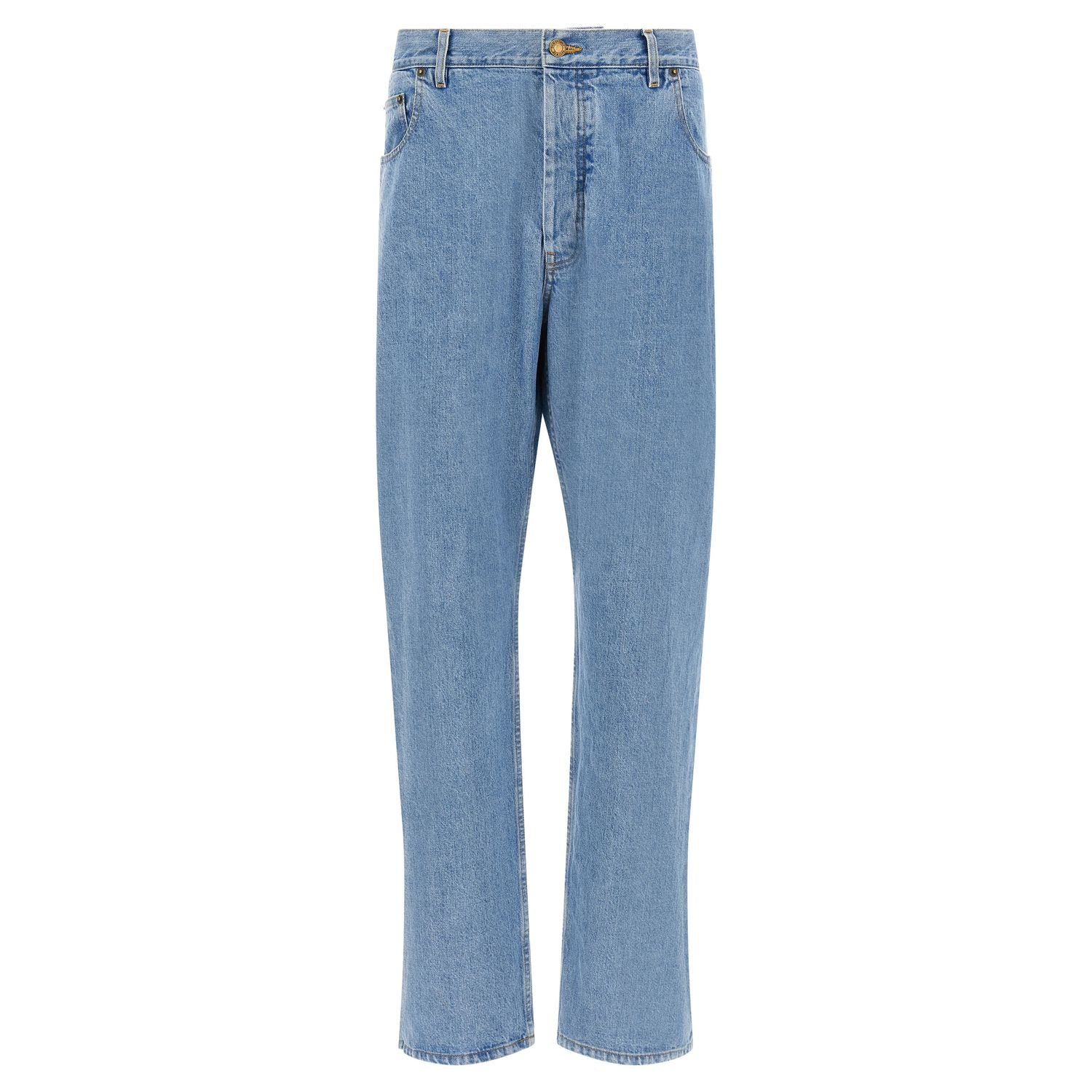 Thom Browne Blue Cotton Straight-Leg Jeans