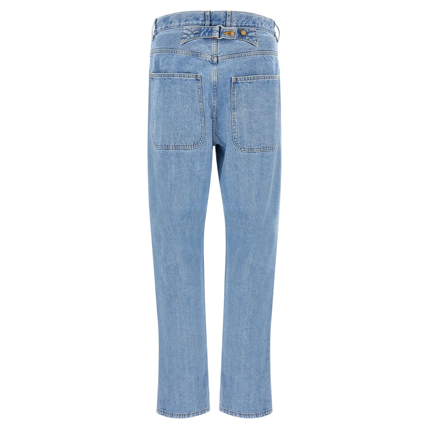 Thom Browne Blue Cotton Straight-Leg Jeans