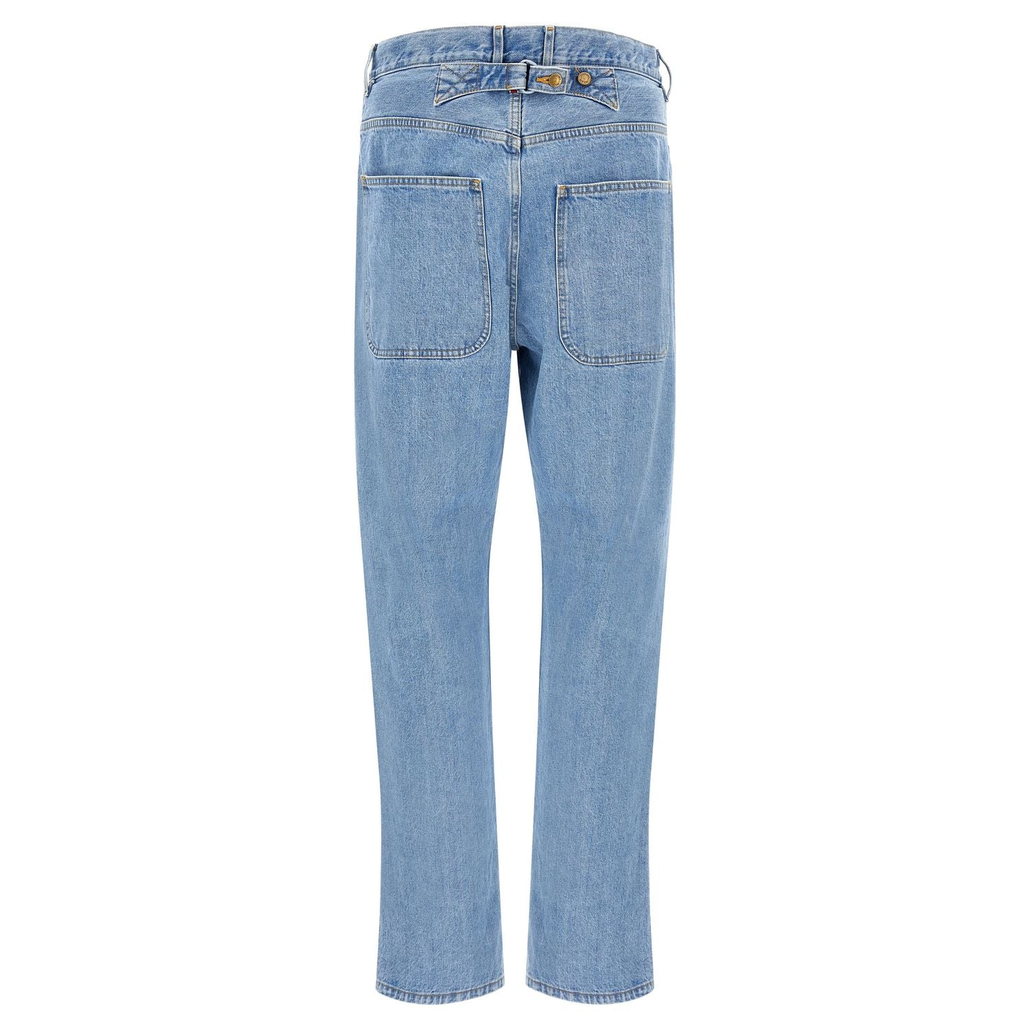 Thom Browne Blue Cotton Straight-Leg Jeans