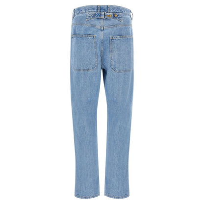 Thom Browne Blue Cotton Straight-Leg Jeans