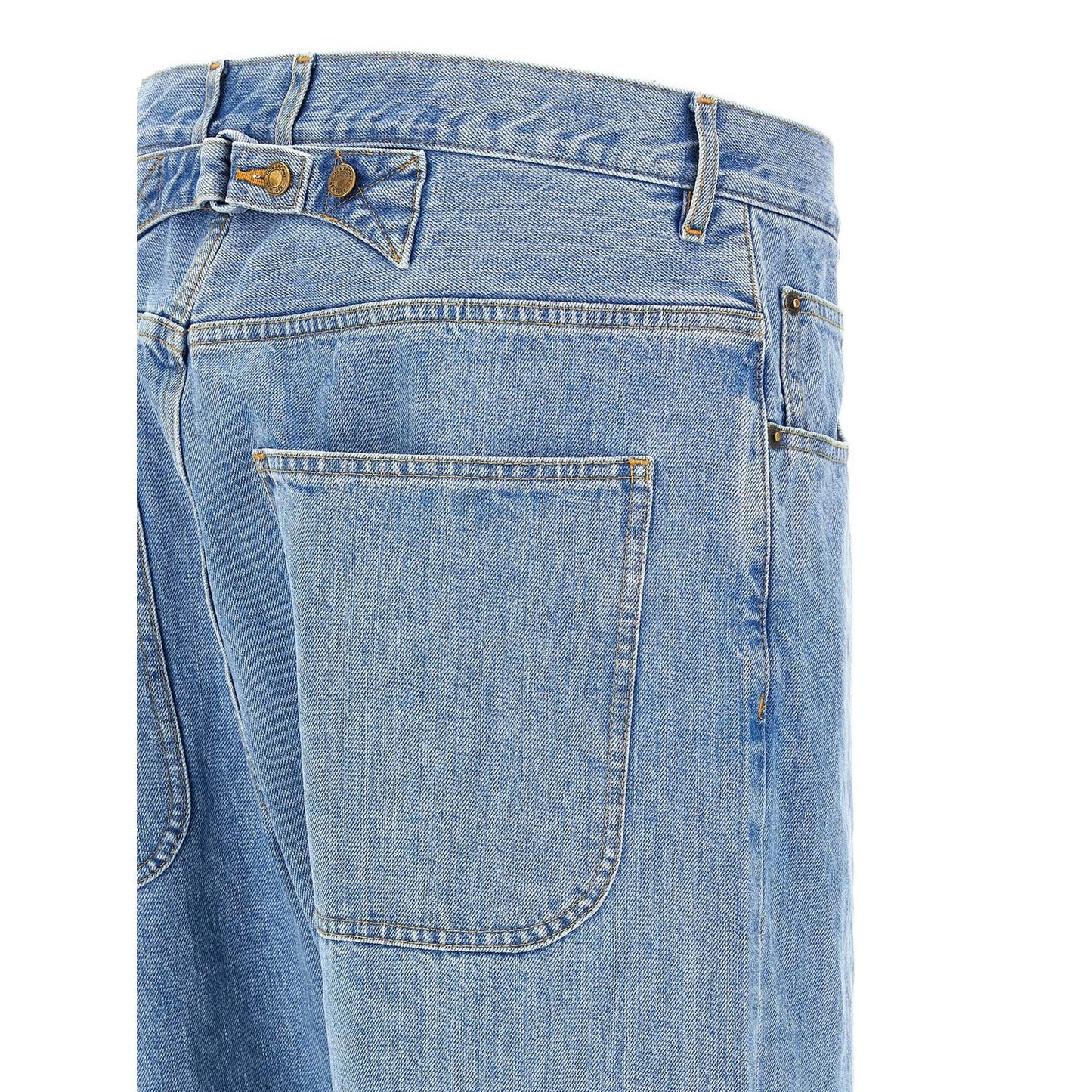 Thom Browne Blue Cotton Straight-Leg Jeans
