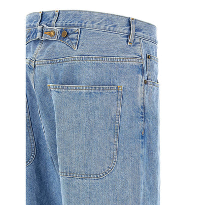 Thom Browne Blue Cotton Straight-Leg Jeans