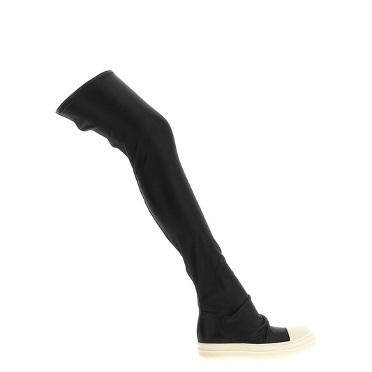 Rick Owens Black Lamb Leather Over The Knee