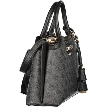 Guess Jeans Nero Poliuretano Women's Bag with Handles and Adjustable Strap