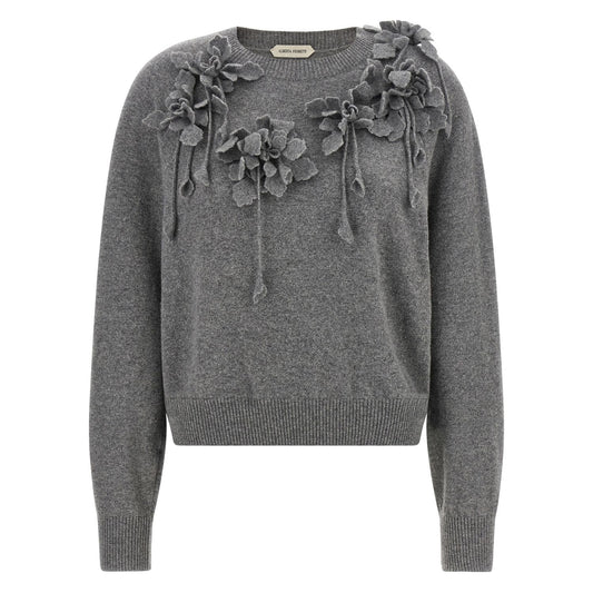 Alberta Ferretti Gray Virgin Wool Cardigan