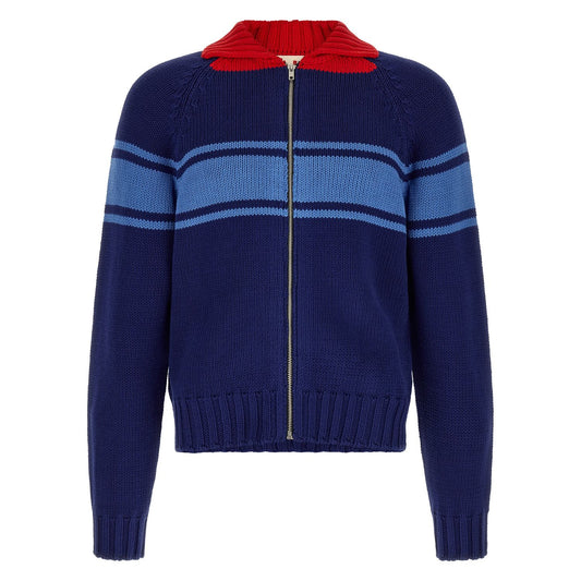 Marni Blue Cotton Cardigan