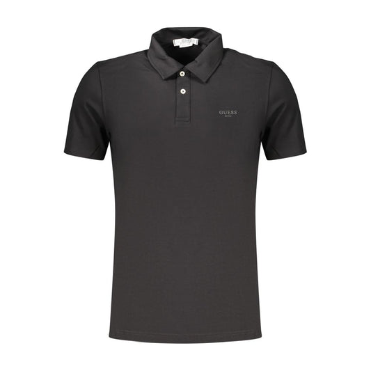 Guess Jeans Black Cotton Men's Polo