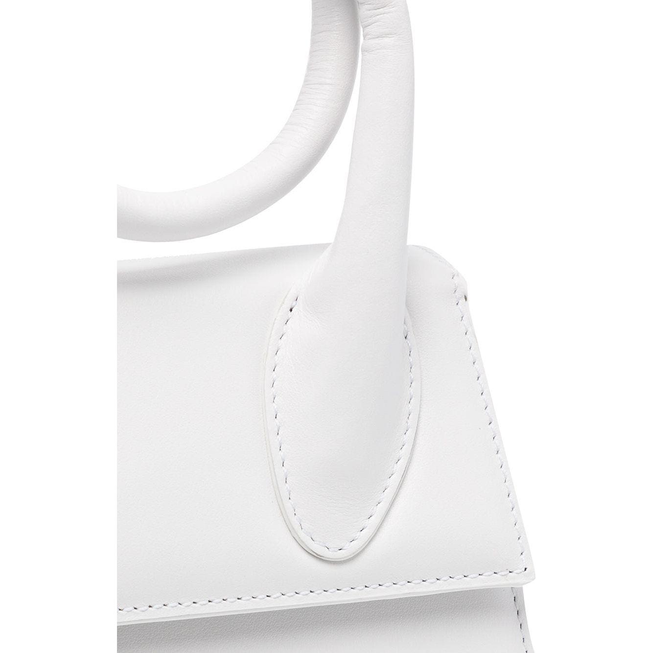 JACQUEMUS White leather Le Chiquito Noeud Bag Handbag JACQUEMUS