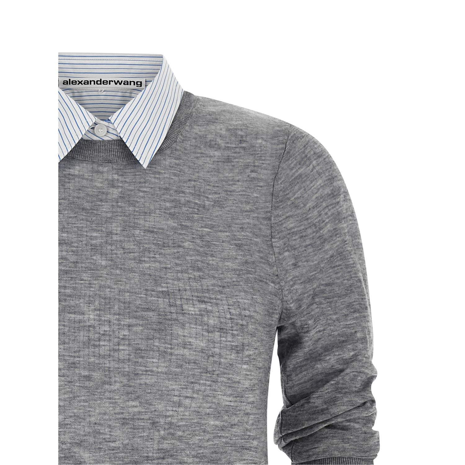Alexander Wang Gray Wool Blouse