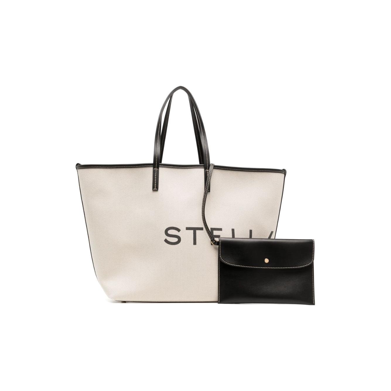 Stella McCartney logo-print cotton tote Bag Beige Shopper Stella McCartney