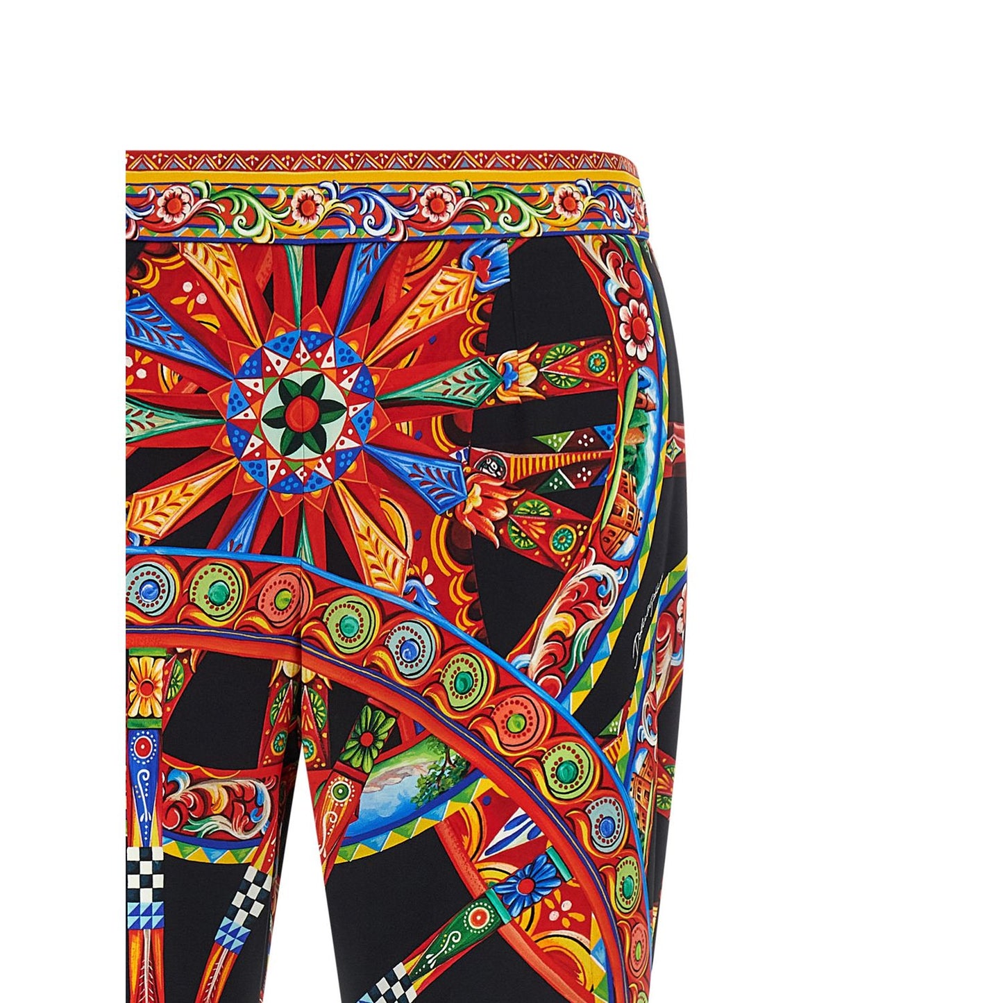 Dolce & Gabbana Multicolor Silk Flared Pants