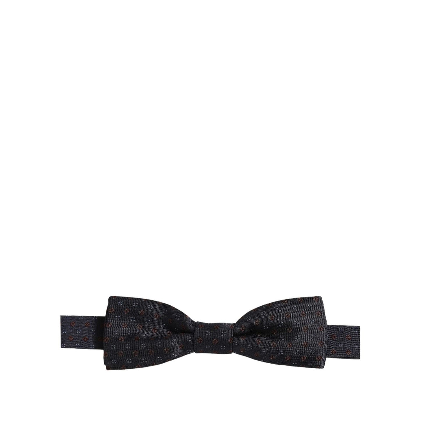 Dolce & Gabbana Black Diamond Pattern Adjustable Neck Papillon Bow Tie