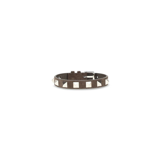 Valentino Garavani Brown Calf Leather Bos Taurus Bracelet