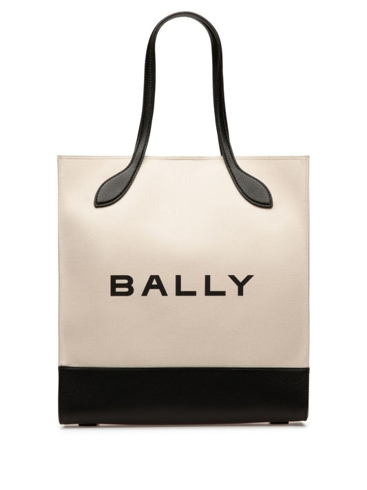 Bally logo print tote bag Bag White