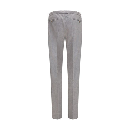 PT Torino Gray Wool Oves Aries Casual Pants