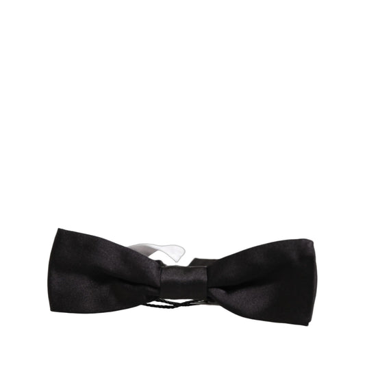 Dolce & Gabbana Men Black 100% Silk Adjustable Neck Papillon Bow Tie