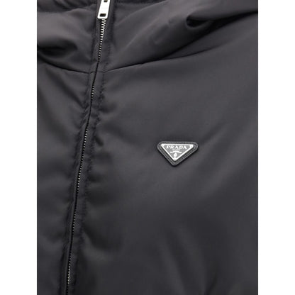 Prada Black Recycled Polyamide Shell Jacket