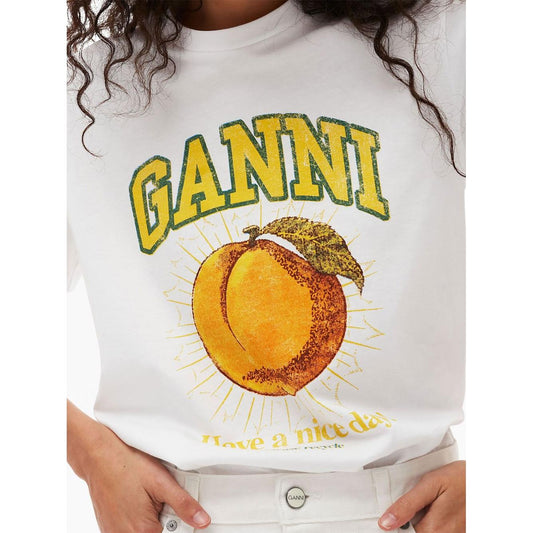 GANNI T-shirts and Polos White Topwear Ganni