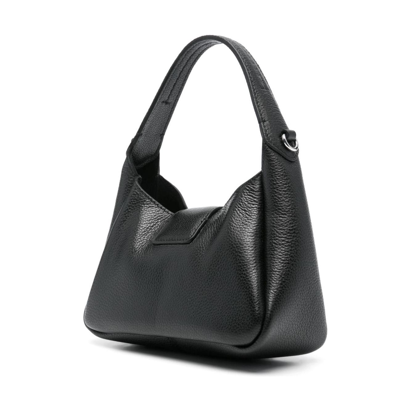 Emporio Armani black calf leather pebbled Bag Shoulder Emporio Armani