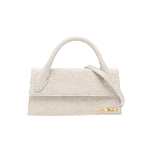 JACQUEMUS Le Chiquito Long linen Bag Grey Handbag JACQUEMUS