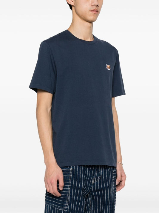 MAISON KITSUNE' T-shirts and Polos Blue Topwear Maison Kitsune'