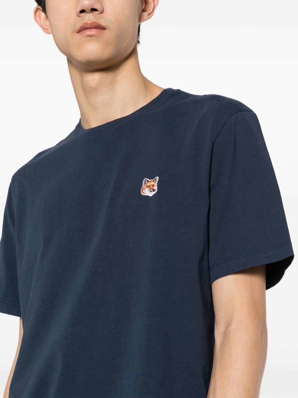 MAISON KITSUNE' T-shirts and Polos Blue Topwear Maison Kitsune'