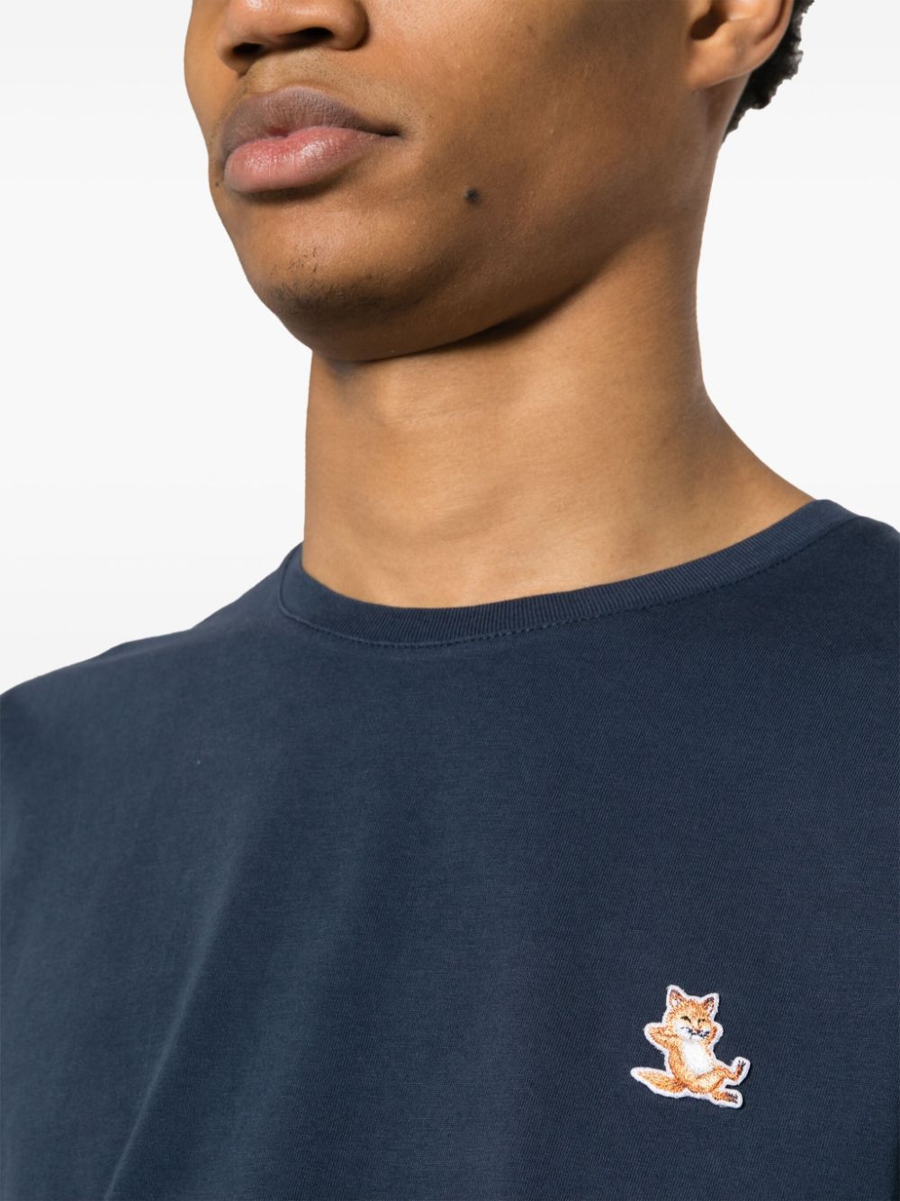 MAISON KITSUNE' T-shirts and Polos Blue Topwear Maison Kitsune'