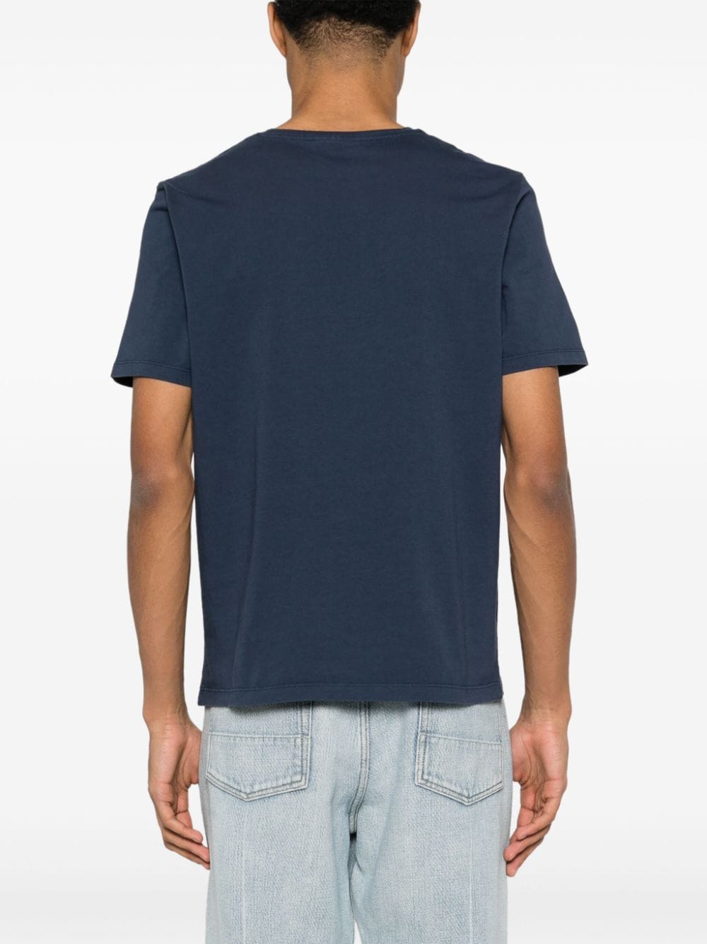 MAISON KITSUNE' T-shirts and Polos Blue Topwear Maison Kitsune'