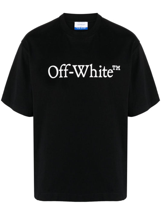 Off White T-shirts and Polos Black Topwear Off White