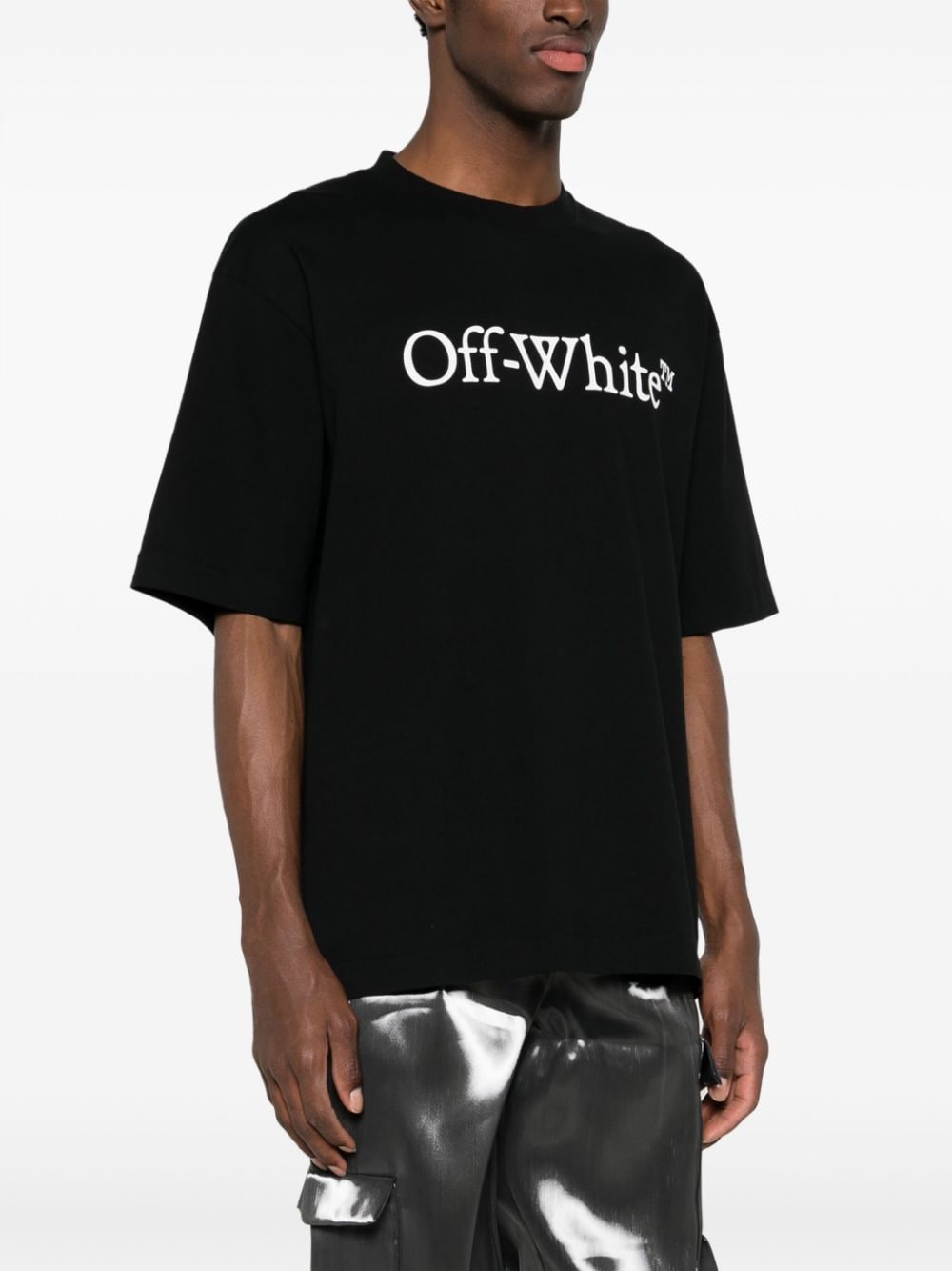 Off White T-shirts and Polos Black Topwear Off White