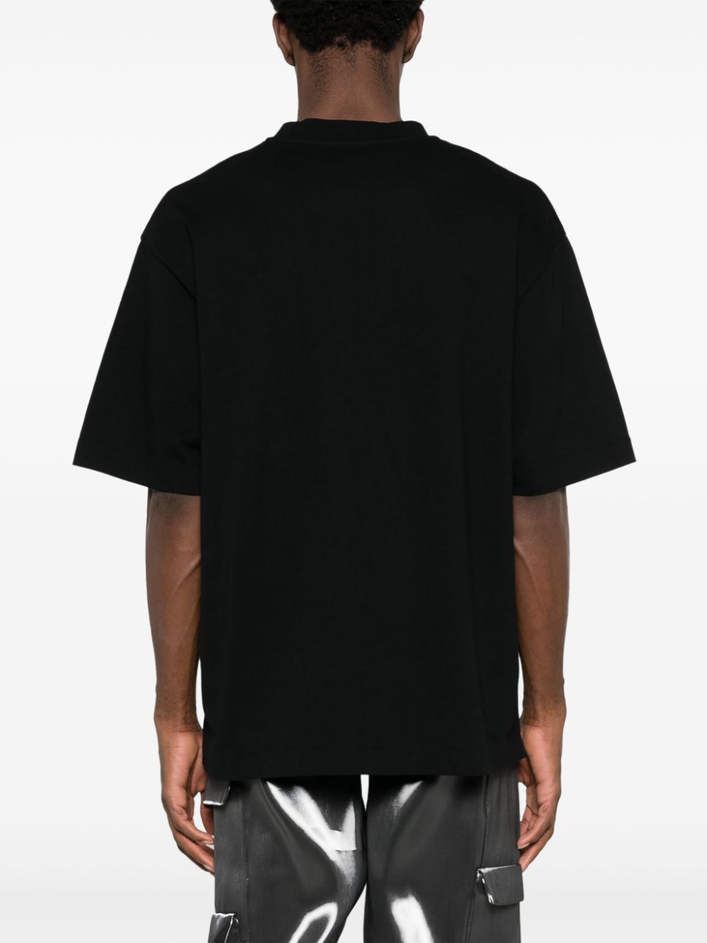 Off White T-shirts and Polos Black Topwear Off White