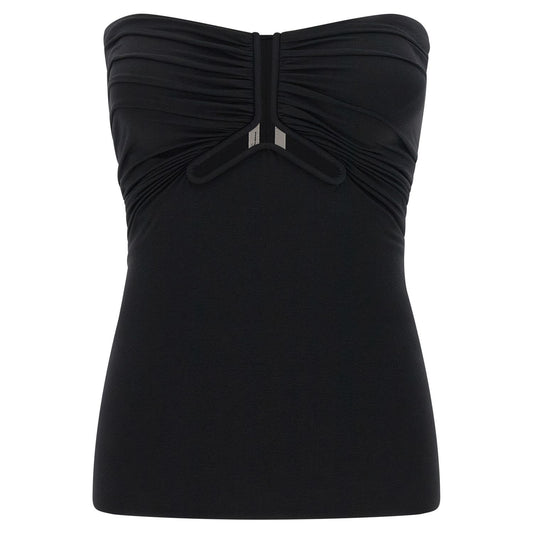 Rick Owens Black Nylon Tank Tops