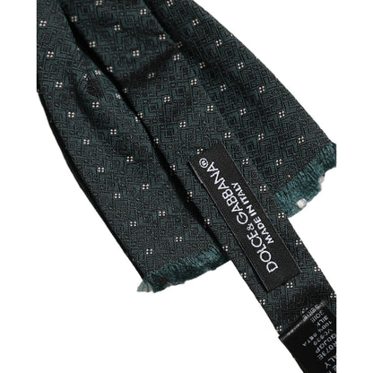Dolce & Gabbana Men Green Patterned Adjustable Neck Papillon Bow Tie